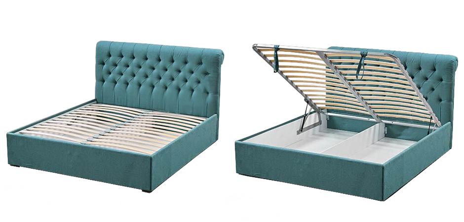 Кровать Turquoise Capitone Bed Кровать Turquoise Capitone Bed - Loft-Concept в Воронеже