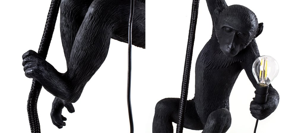 Подвесной светильник SELETTI MONKEY LAMP CEILING VERSION Black Подвесной светильник SELETTI MONKEY LAMP CEILING VERSION Black - Loft-Concept в Воронеже