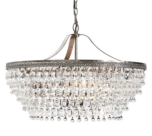 Люстра Clarissa Glass Drop Petite Round Chandelier Темная бронза винтаж в Воронеже | Loft Concept 