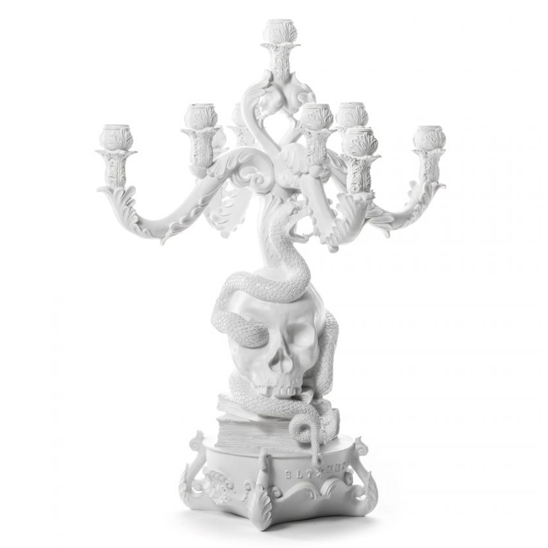 Подсвечник Seletti Giant Burlesque Skull White Белый в Воронеже | Loft Concept 