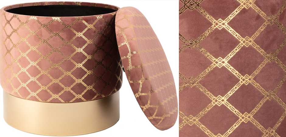 Пуф PUF Upholstery Gold Mesh розовый Пуф PUF Upholstery Gold Mesh розовый - Loft-Concept в Воронеже