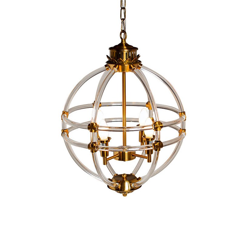 Люстра Eichholtz Chandelier Impero Gold Золотой Прозрачный в Воронеже | Loft Concept 