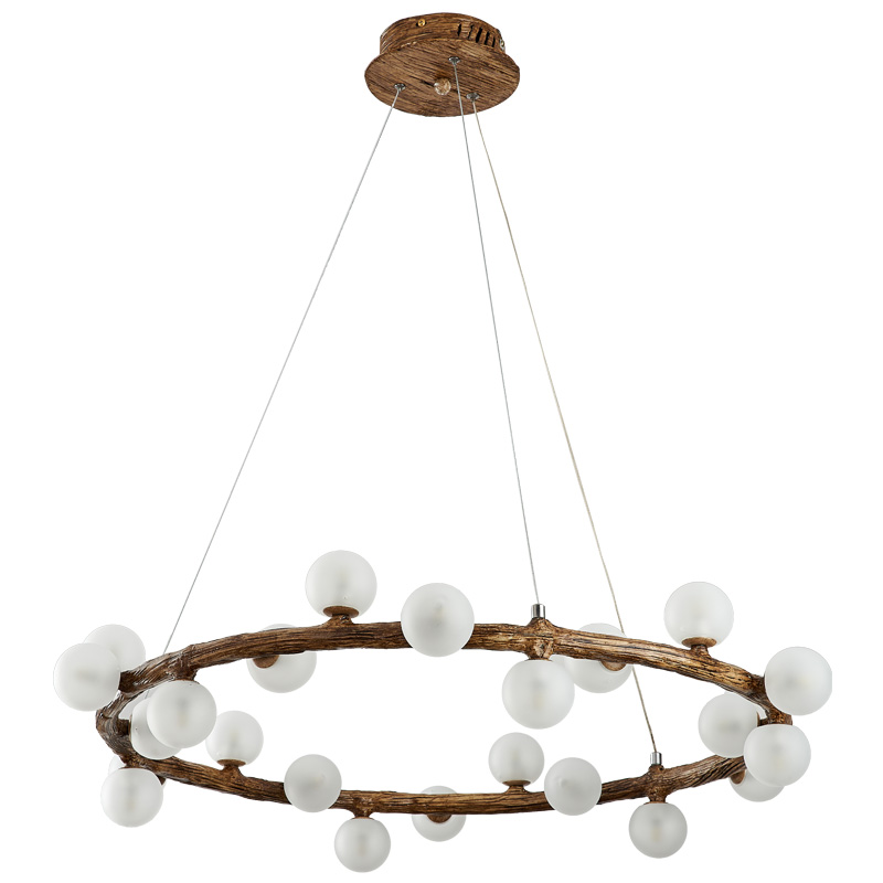 Люстра Circular Branch Chandelier Коричневый Белый в Воронеже | Loft Concept 