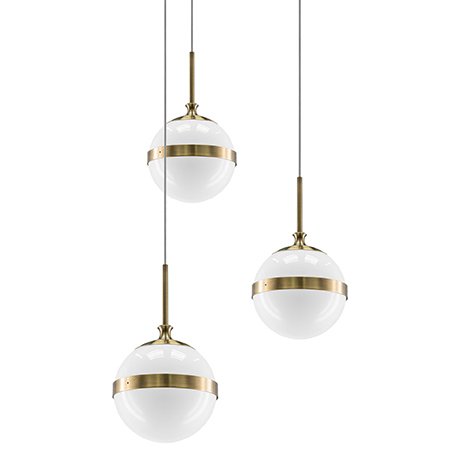 Подвесной светильник Peggy Single Pendant Light 3 Gold Белый Бронза в Воронеже | Loft Concept 