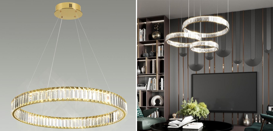 Люстра Хрустальная Ring Horizontal 1 кольцо Люстра Хрустальная Ring Horizontal 1 кольцо - Loft-Concept в Воронеже