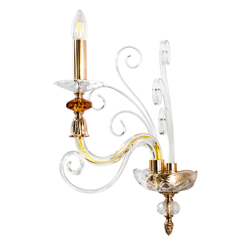 Бра с изогнутыми прозрачными элементами из стекла Twisted Glass Candles Золотой Прозрачное Стекло Бра с изогнутыми прозрачными элементами из стекла Twisted Glass Candles Золотой Прозрачное Стекло в Воронеже | Loft Concept
