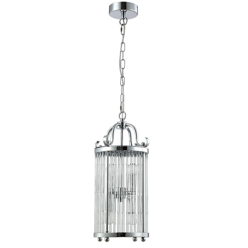 Подвесной светильник Gorden Chrome Hanging Lamp Прозрачное Стекло Хром в Воронеже | Loft Concept 