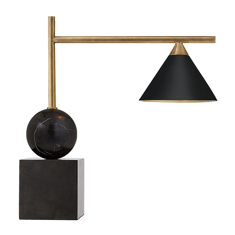 Настольная лампа CLEO DESK LAMP Black Черный Латунь в Воронеже | Loft Concept 