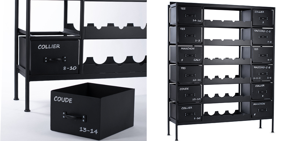 Винный стеллаж RADAGAST IRON WINE CHEST BLACK Винный стеллаж RADAGAST IRON WINE CHEST BLACK - Loft-Concept в Воронеже