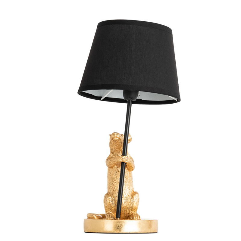 Настольная лампа Gold Mouse holding a black lamp Золотой Черный в Воронеже | Loft Concept 