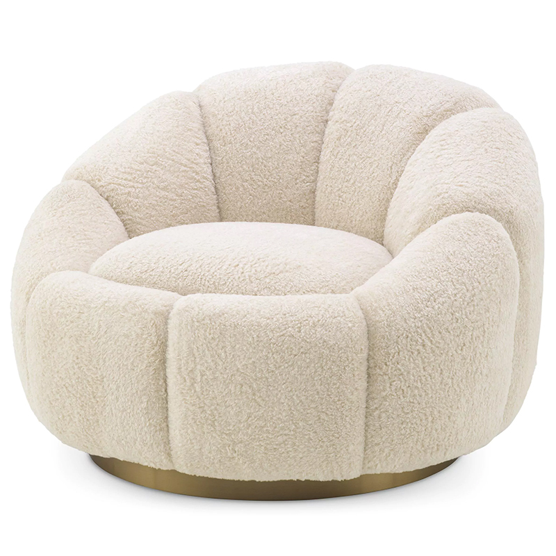 Кресло Eichholtz Swivel Chair Inger Brisbane Cream Кремовый в Воронеже | Loft Concept 