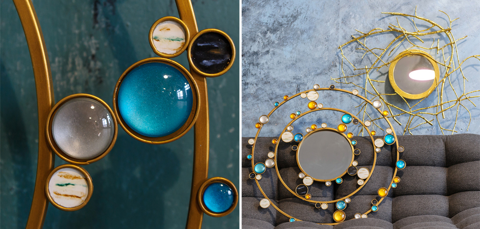 Зеркало Round Inserts Mirror Зеркало Round Inserts Mirror - Loft-Concept в Воронеже