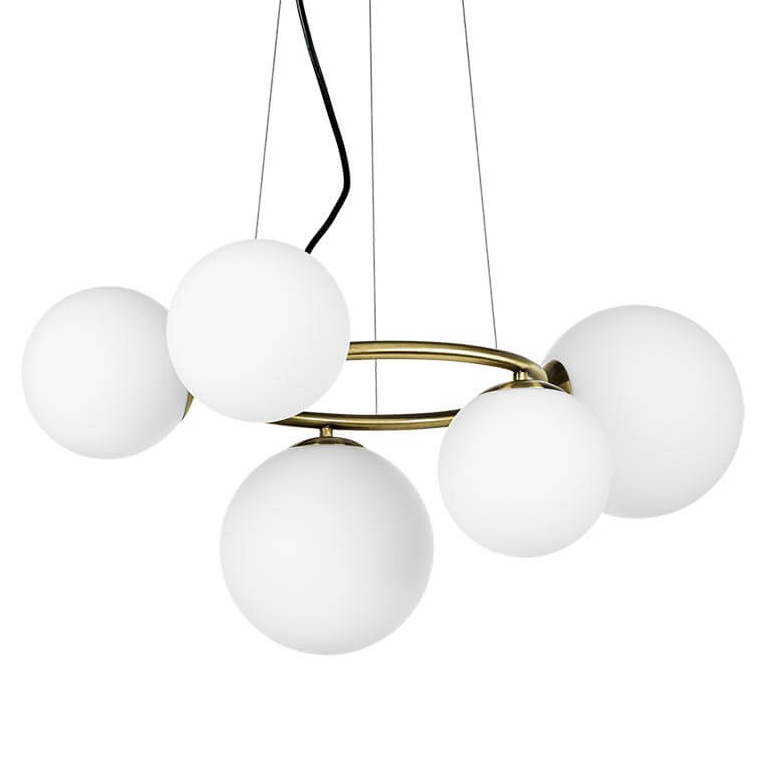 Люстра Bubbles on Ring Chandelier Белый Латунь в Воронеже | Loft Concept 