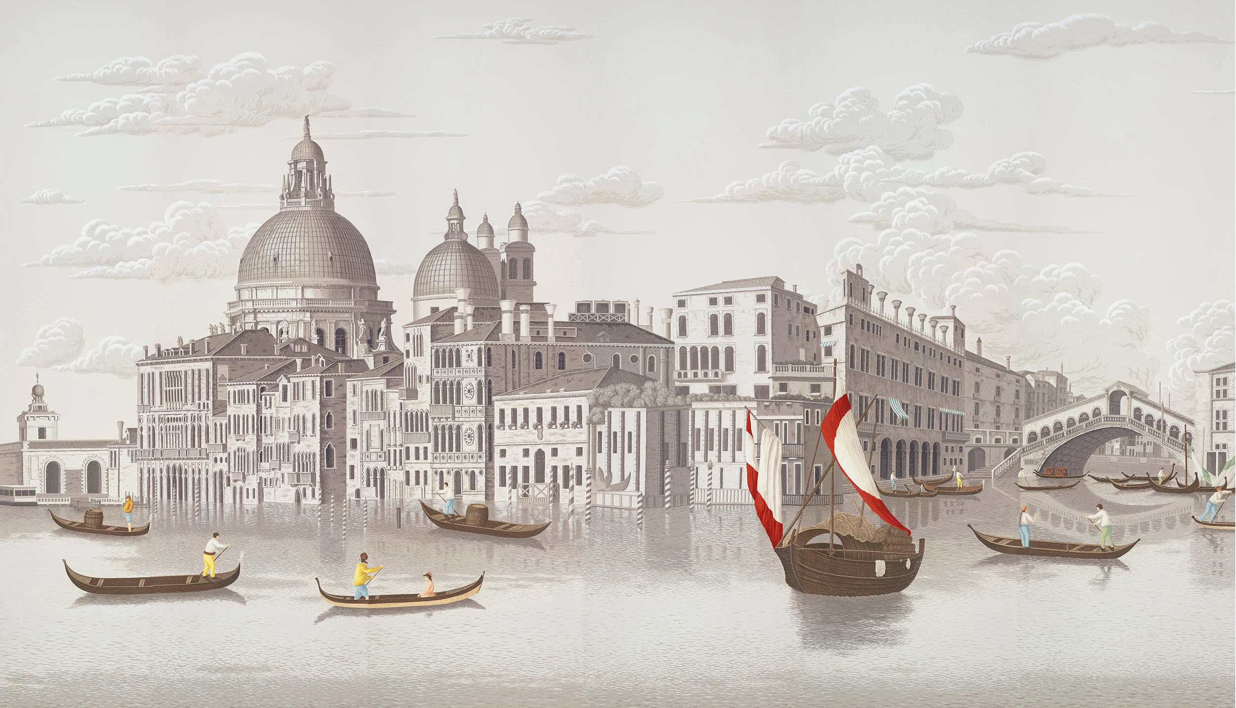Обои ручная роспись Scenes of Venice Rialto on scenic paper Обои ручная роспись Scenes of Venice Rialto on scenic paper - постер Loft-Concept в Воронеже