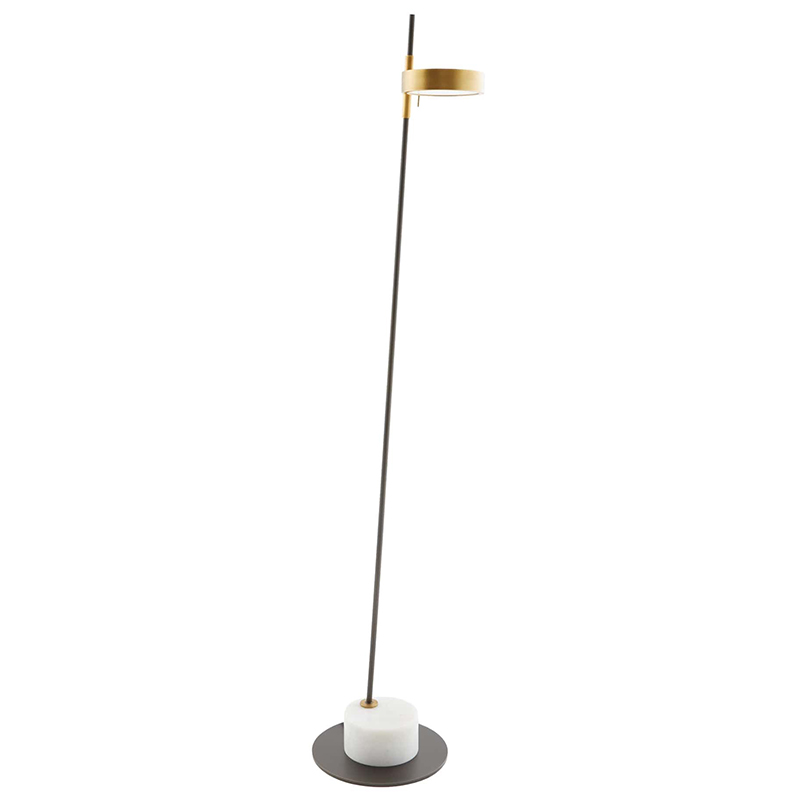 Торшер Arteriors PARK FLOOR LAMP Латунь Черный Белый в Воронеже | Loft Concept 