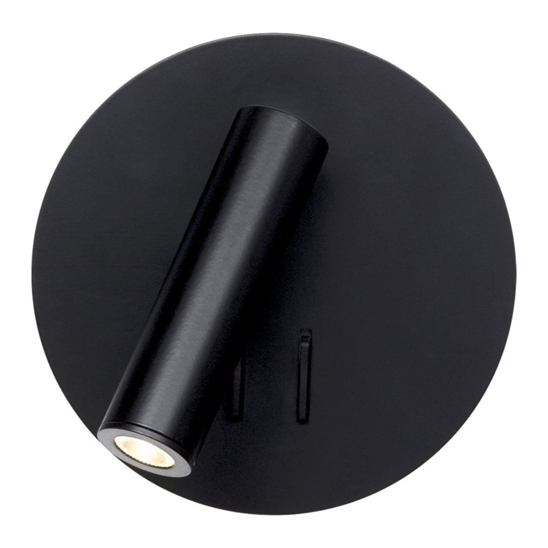 Настенный спот Black Circle Spot Wall Lamp Черный в Воронеже | Loft Concept 