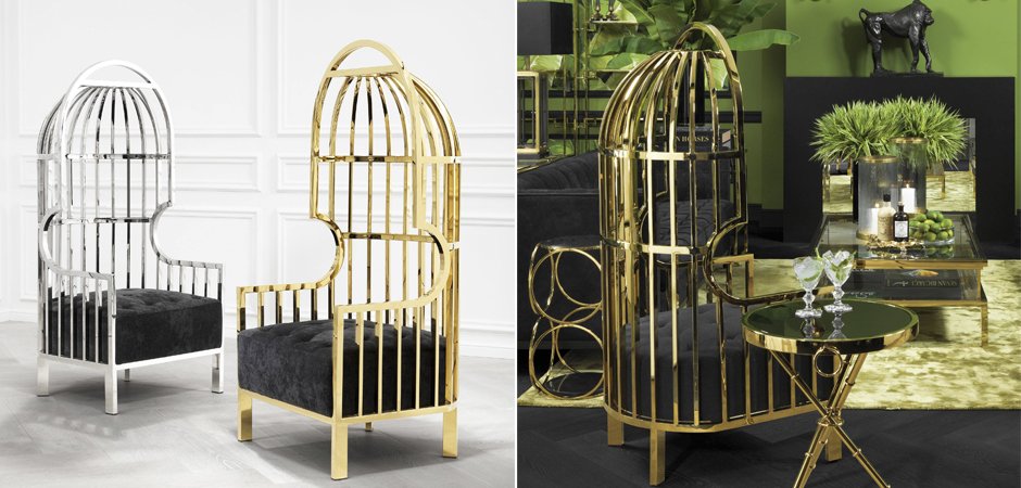Кресло Eichholtz Chair Bora Bora Gold Кресло Eichholtz Chair Bora Bora Gold - Loft-Concept в Воронеже