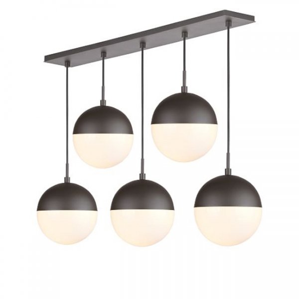 Подвесной светильник Copper Light Black Pendant 5 Черный Белый в Воронеже | Loft Concept 