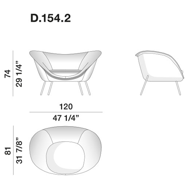 Дизайнерское кресло Gio Ponti D.154.2 Armchair в Воронеже