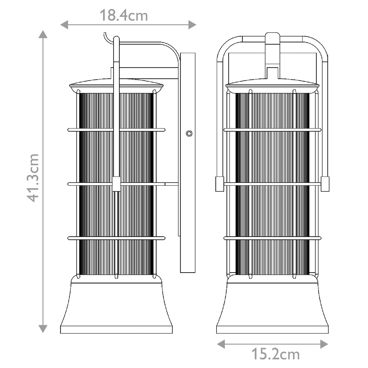 Настенный фонарь цилиндрической формы с рифленым стеклом в золотом каркасе на черном прямоугольном основании Eurofase в Воронеже