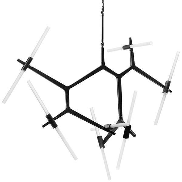 Люстра Агнес Chandelier Black 14 Белый Черный Люстра Агнес Chandelier Black 14 Белый Черный в Воронеже | Loft Concept