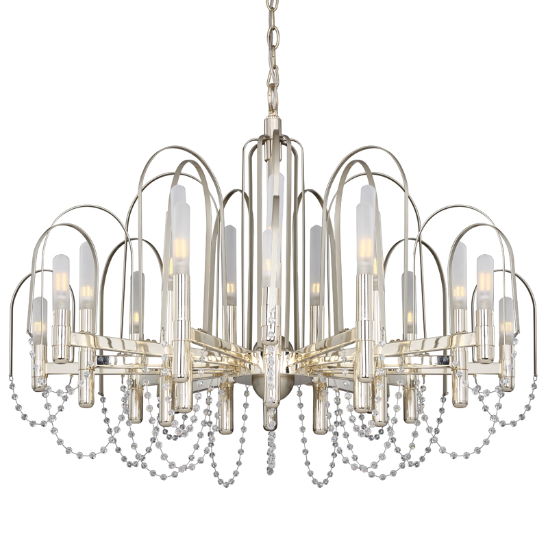 Люстра Perrine Chandelier 93 Золотой Шампань Прозрачный Белый Люстра Perrine Chandelier 93 Золотой Шампань Прозрачный Белый в Воронеже | Loft Concept