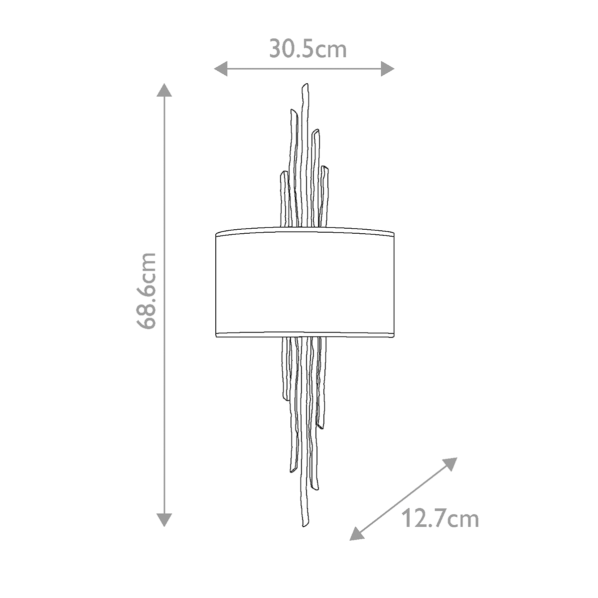 Бра с белым абажуром и элементами в виде натуральных веток Hinkley в Воронеже
