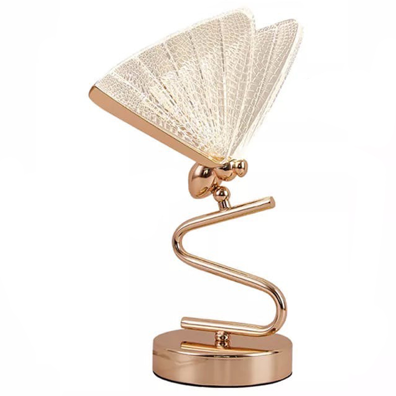 Ночник с Бабочкой Butterfly Table Lamp A Прозрачный Глянцевое золото в Воронеже | Loft Concept 