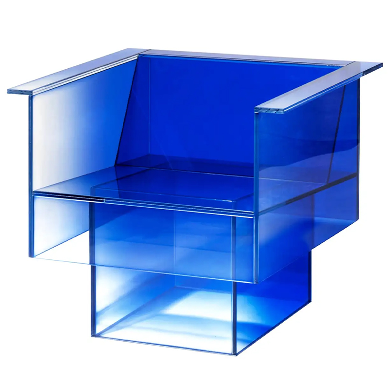 Дизайнерское Кресло Null Blue Glass Clear Armchair by Studio Buzao Прозрачный Синий Сапфирово-синий в Воронеже | Loft Concept 