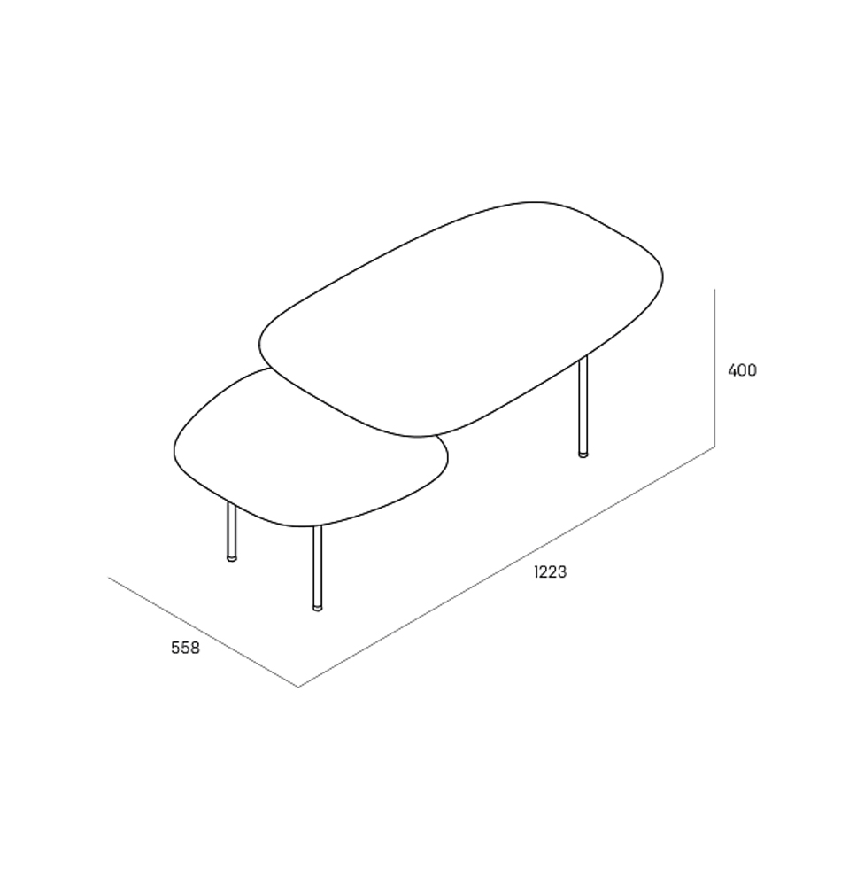 Step журнальный столик из натурального дуба и металла в Воронеже