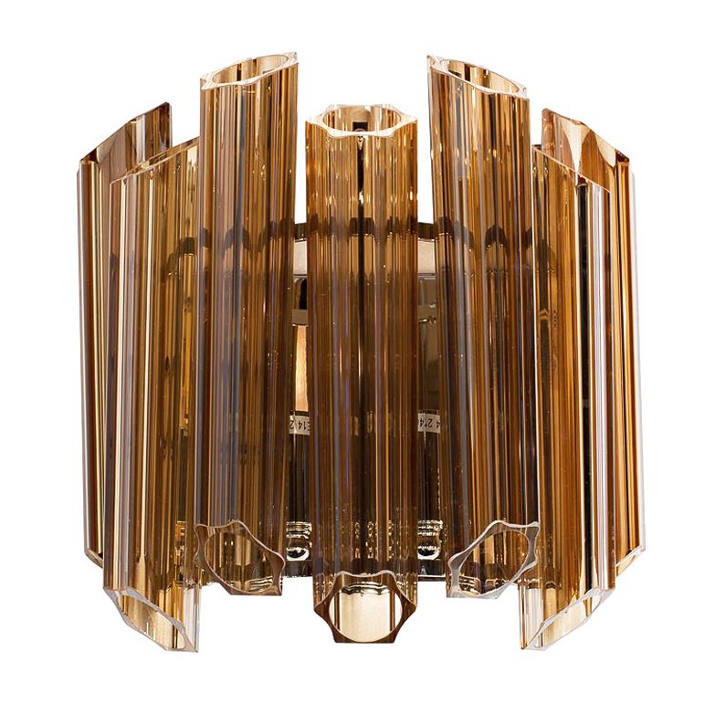 Бра Hexagon tube Bra Amber Хром Янтарь (Amber) Бра Hexagon tube Bra Amber Хром Янтарь (Amber) в Воронеже | Loft Concept