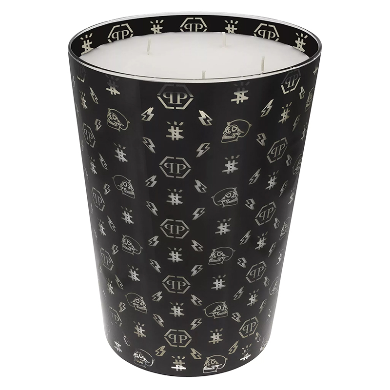 Свеча Philipp Plein Candle Monogram L Черный Белый в Воронеже | Loft Concept 