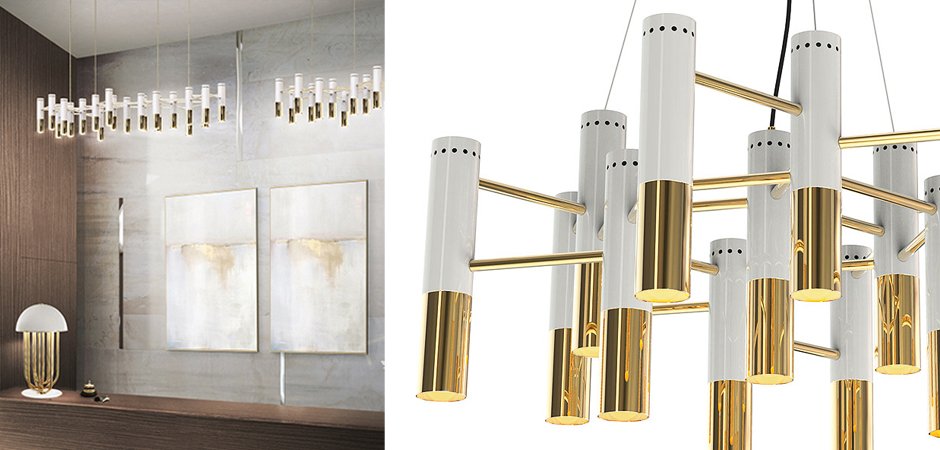 Люстра IKE Delightfull Gold & White Люстра IKE Delightfull Gold & White - Loft-Concept в Воронеже