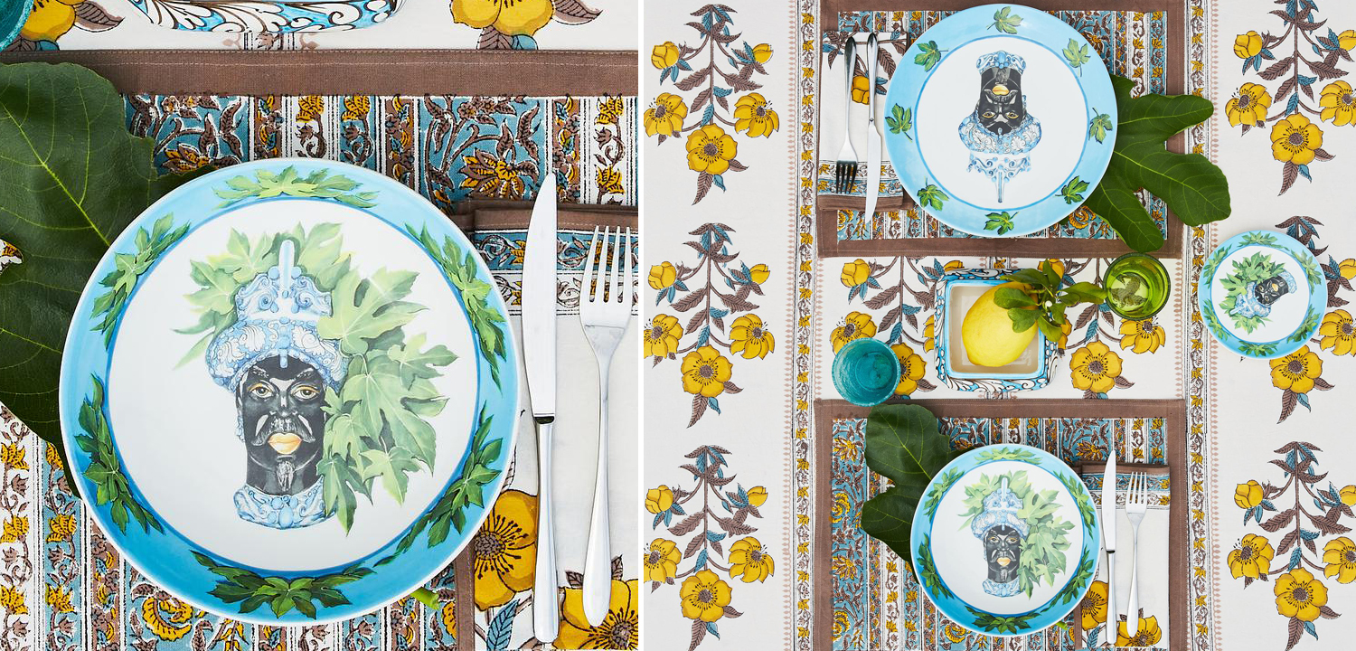 Тарелка Abhika PLATE MORO HEAD SMALL D15,5 - фото