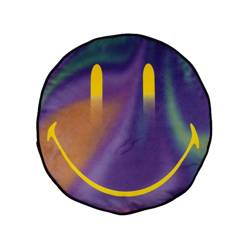 Подушка Gradient Cushion Smiley Желтый Черный Синий в Воронеже | Loft Concept 