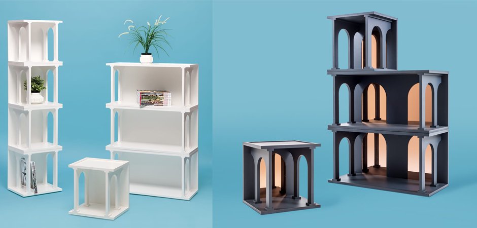 Полка Seletti Renaissance Double Anthracite Полка Seletti Renaissance Double Anthracite - Loft-Concept в Воронеже
