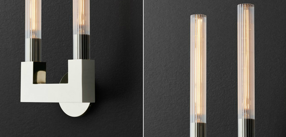 Бра RH CANNELLE wall lamp DOUBLE Sconces Chrome Бра RH CANNELLE wall lamp DOUBLE Sconces Chrome - Loft-Concept в Воронеже