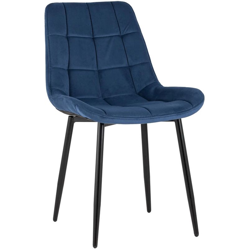 Стул NANCY Chair Синий Цвет Черные Ножки Синий Черный в Воронеже | Loft Concept 