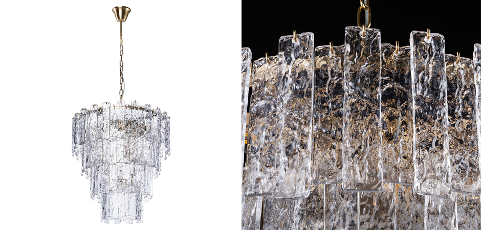 Люстра Iceberg Glass Maxi с Рельефным стеклом Люстра Iceberg Glass Maxi с Рельефным стеклом - Loft-Concept в Воронеже