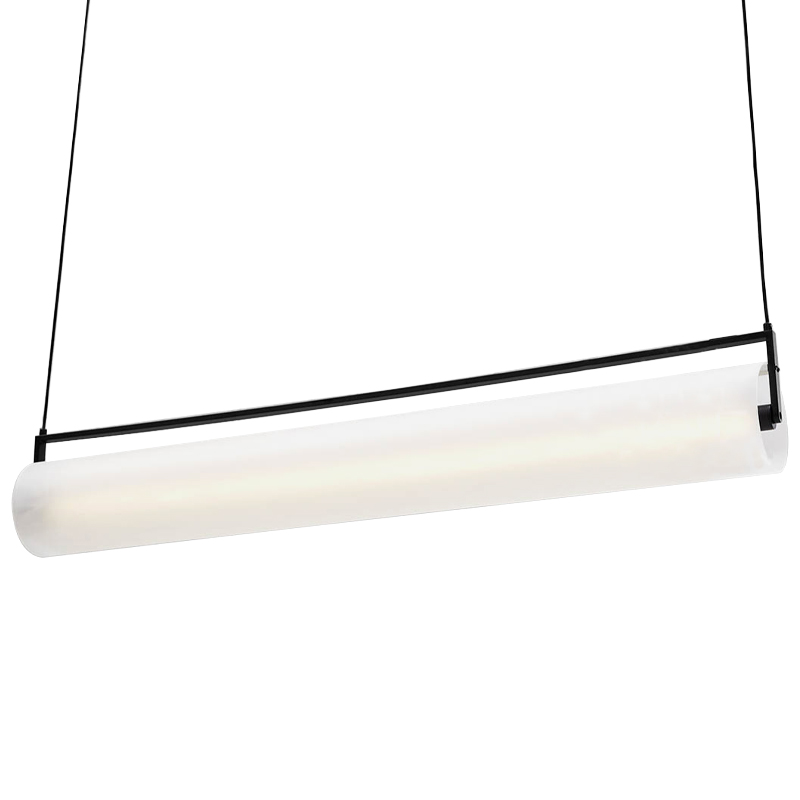 Дизайнерский линейный подвесной светильник CANVAS LINEAR HANGING LAMP Белый Черный в Воронеже | Loft Concept 