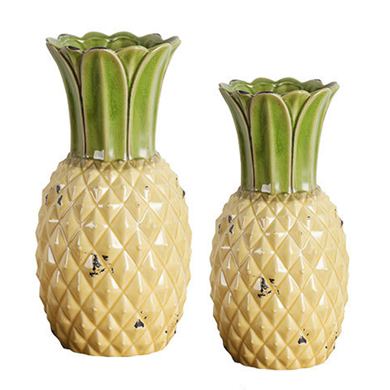 Ваза Pineapple Vase Желтый Зеленый шалфей в Воронеже | Loft Concept 