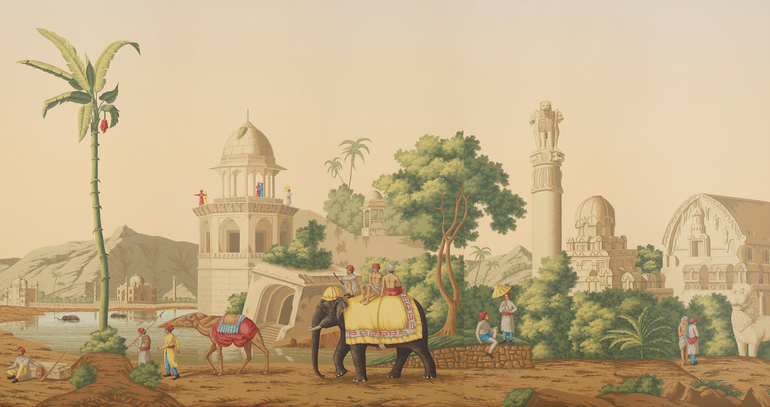 Обои ручная роспись Early Views of India on scenic paper Обои ручная роспись Early Views of India on scenic paper - постер Loft-Concept в Воронеже