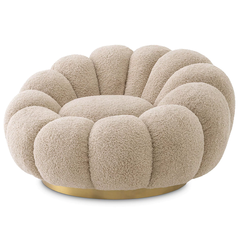 Кресло Eichholtz Swivel Chair Mello Canberra Sand Бежевый Латунь Кресло Eichholtz Swivel Chair Mello Canberra Sand Бежевый Латунь в Воронеже | Loft Concept
