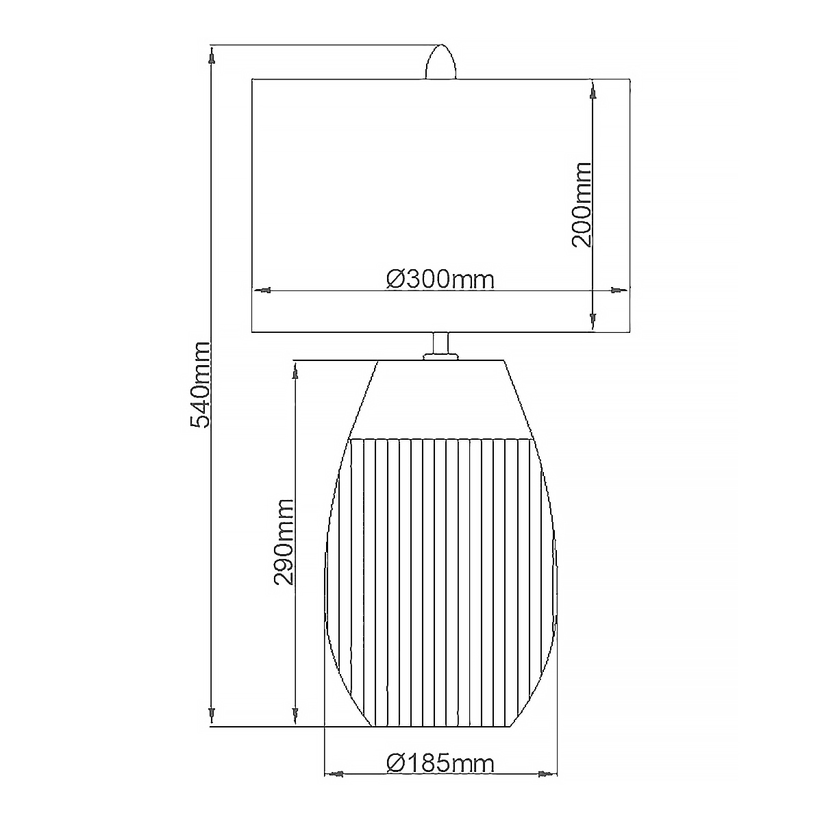 Настольная лампа с белым цилиндрическим абажуром и серебристым овальным основанием Quintiesse в Воронеже