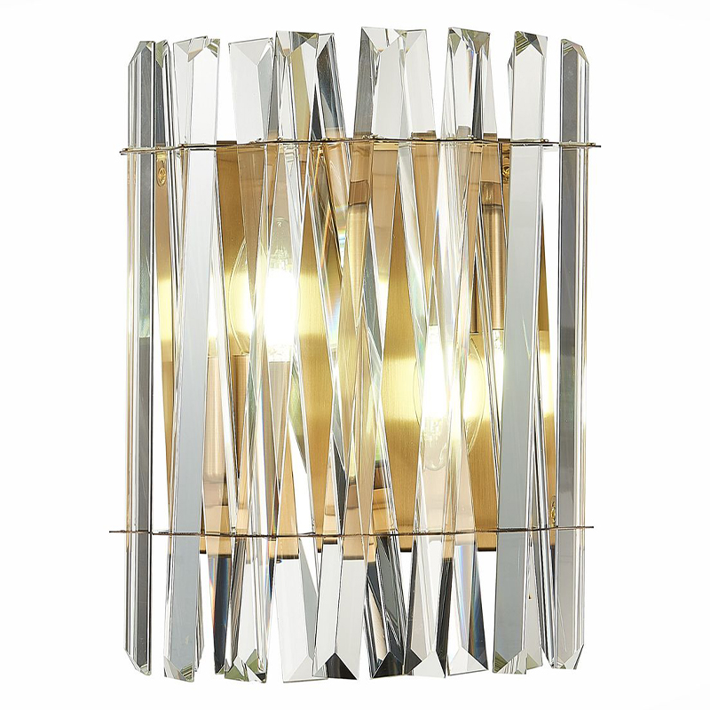 Бра Kaeden Glass Gold Wall Lamp Золотой Прозрачный в Воронеже | Loft Concept 