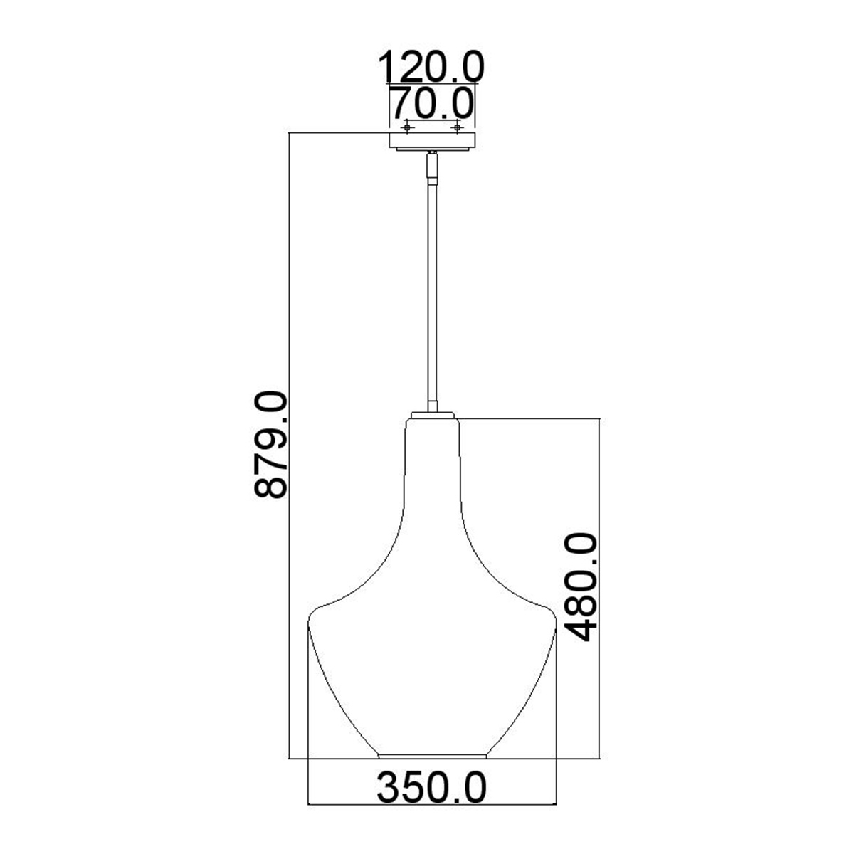 Подвесной светильник прозрачный стеклянный органической формы Kichler в Воронеже