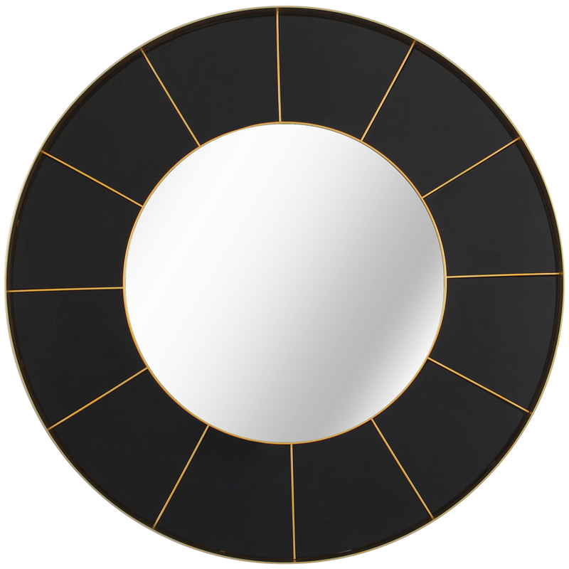 Зеркало Sectors Circle Mirror black  в Воронеже | Loft Concept 