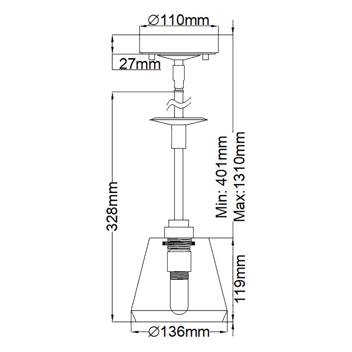 Подвесной светильник хромированного цвета с граненым прозрачным стеклянным плафоном Elstead Lighting в Воронеже