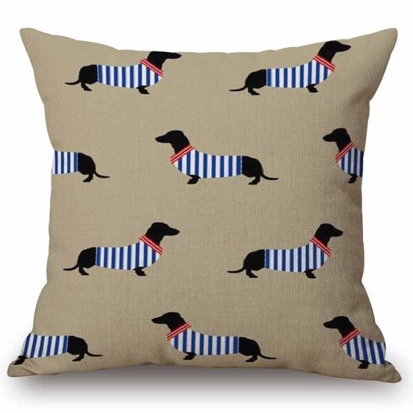 Декоративная подушка Dachshund Pattern Декоративная подушка Dachshund Pattern в Воронеже | Loft Concept
