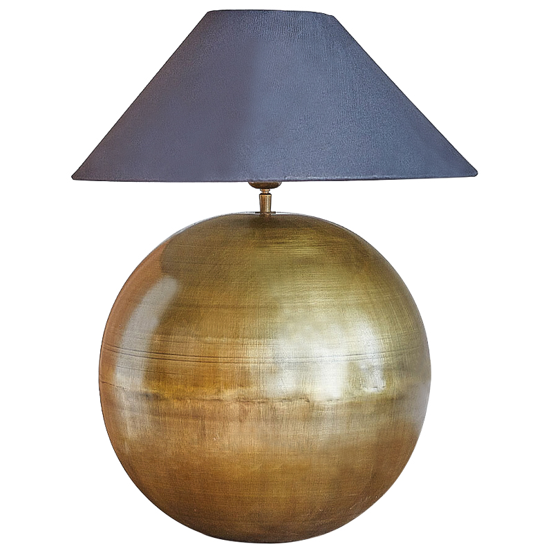 Настольная лампа с абажуром Metall Brass Ball Table Lamp Серый Латунь в Воронеже | Loft Concept 